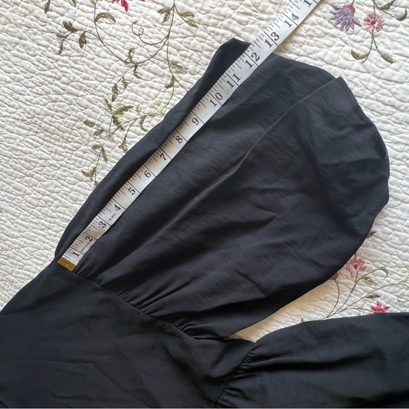 ZARA Women’s Small Voluminous Dress Black Puff Mid Sleeves Loose Fit Stretch - Picture 6 of 10